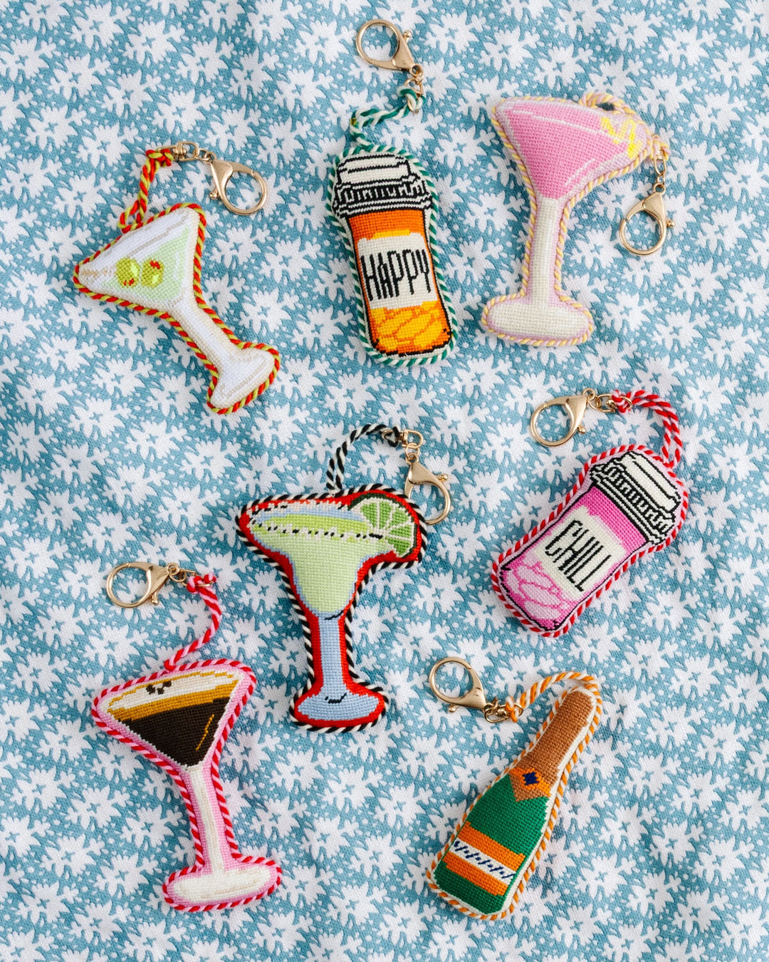 Stitched dirty martini bag charm by Furbish Studio
