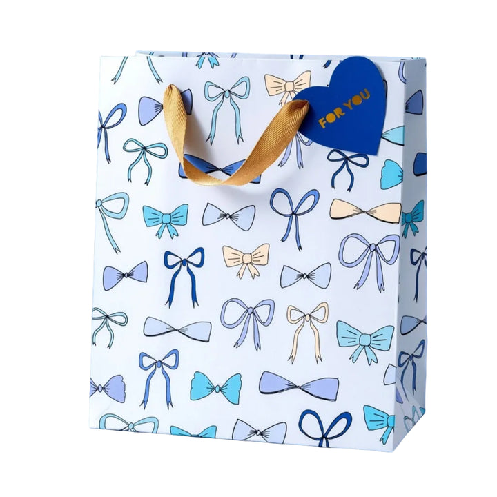 Blue Bows Gift Bags (2 Sizes) Taylor Elliott Designs 11 - Gift Wrap Medium - $8.95 Blue Bows Gift Bags (2 Sizes) Bonjour Fete - Party Supplies
