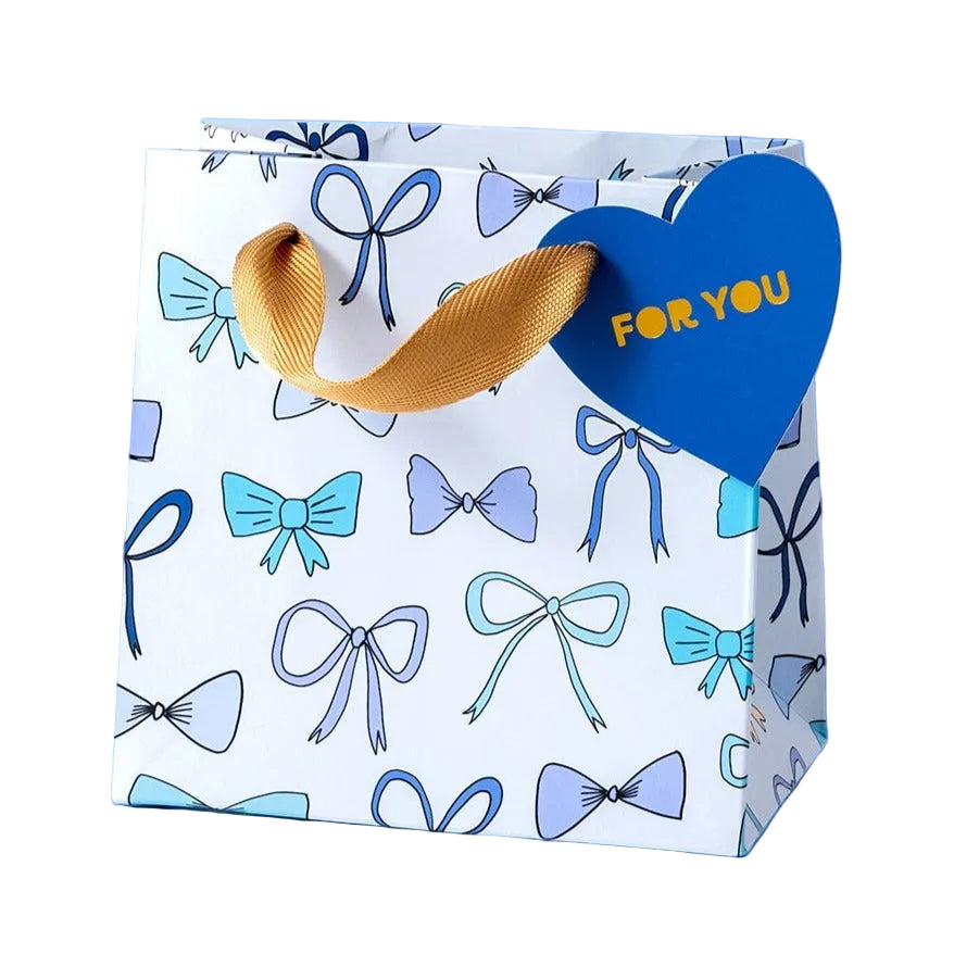 Blue Bows Gift Bags (2 Sizes) Taylor Elliott Designs 11 - Gift Wrap Small - $6.95 Blue Bows Gift Bags (2 Sizes) Bonjour Fete - Party Supplies