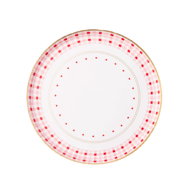 ELEGANT VALENTINE DESSERT PLATES Bonjour Fete Plates ELEGANT VALENTINE DESSERT PLATES Bonjour Fete - Party Supplies