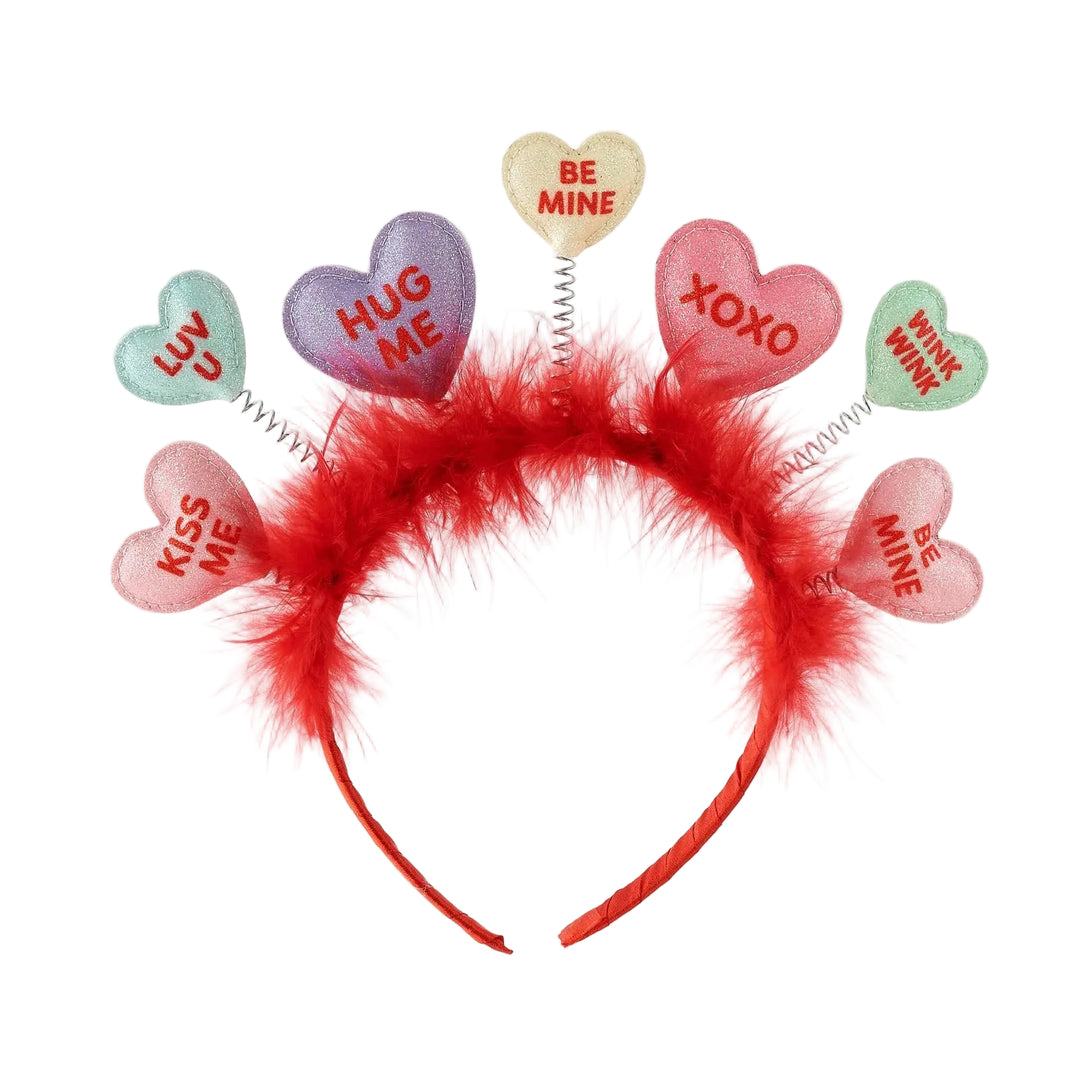 CONVERSATION HEARTS HEADBAND One Hundred 80 Degrees Valentine's Day Accessories CONVERSATION HEARTS HEADBAND Bonjour Fete - Party Supplies