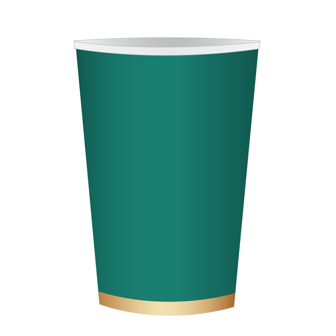EMERALD GREEN SIGNATURE CUPS Bonjour Fete Cups EMERALD GREEN SIGNATURE CUPS Bonjour Fete - Party Supplies
