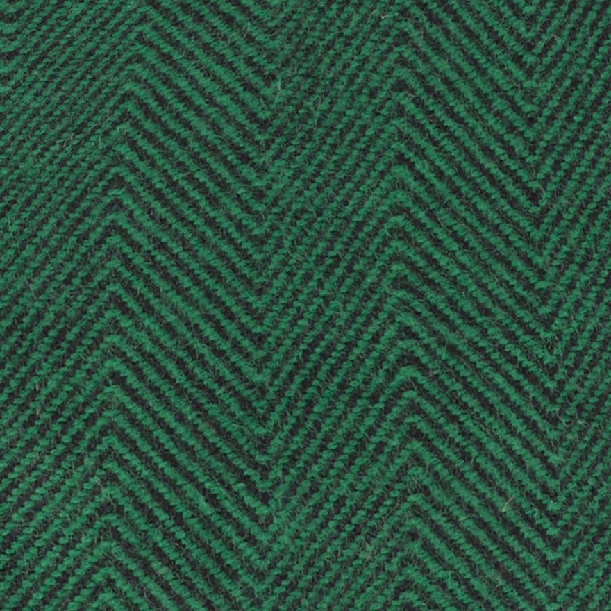 Evergreen Herringbone Flannel Dog Bow Tie