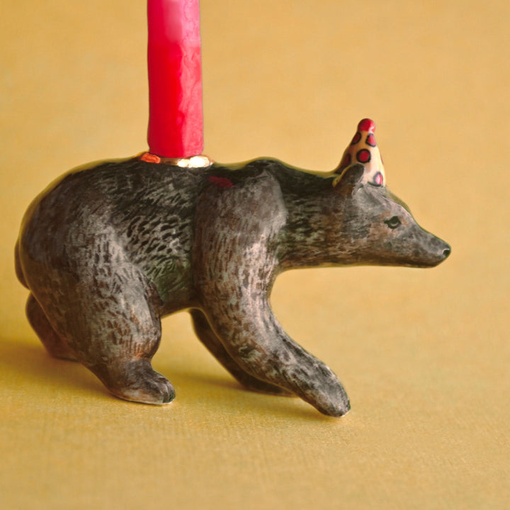 Brown Bear Cake Topper Camp Hollow Cake Topper Brown Bear Cake Topper Bonjour Fete - Party Supplies