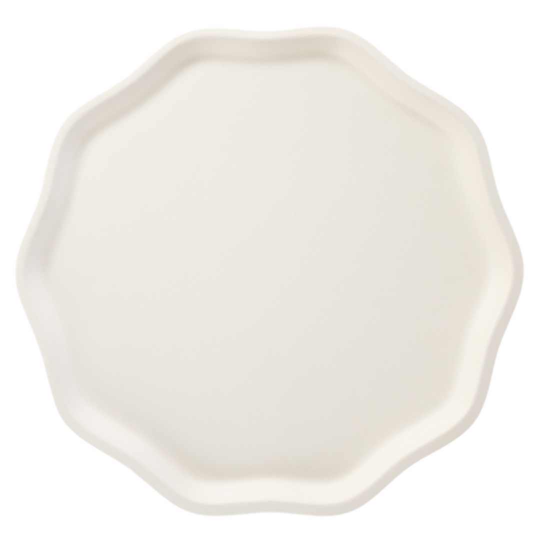 FRENCH CRÈME COMPOSTABLE DINNER PLATES Bonjour Fete Plates Bonjour Fete - Party Supplies