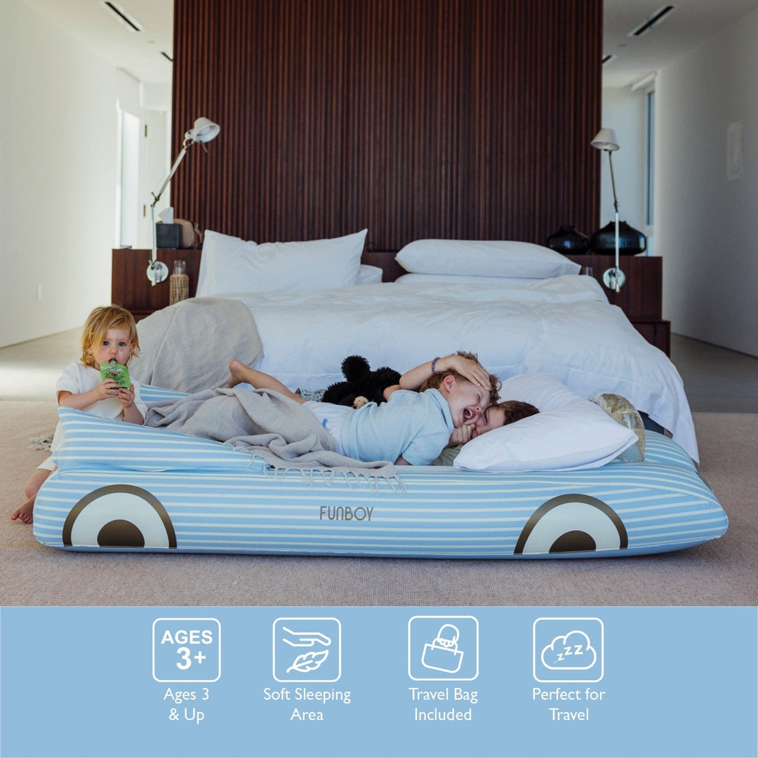 Blue Convertible Kids Sleepover Air Mattress Funboy Inflatable Mattress Bonjour Fete - Party Supplies