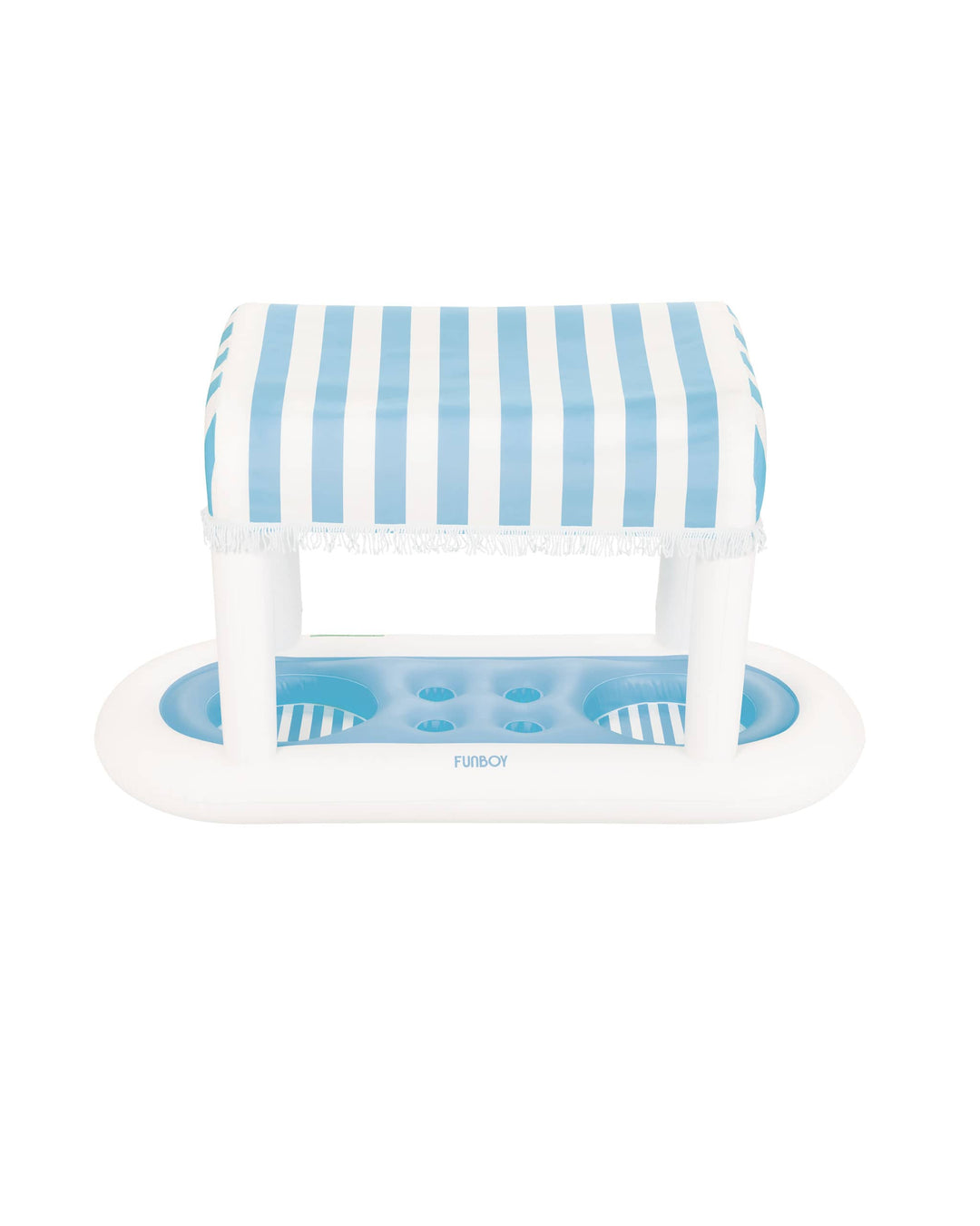 Inflatable Pool Bar, Blue Cabana Stripe