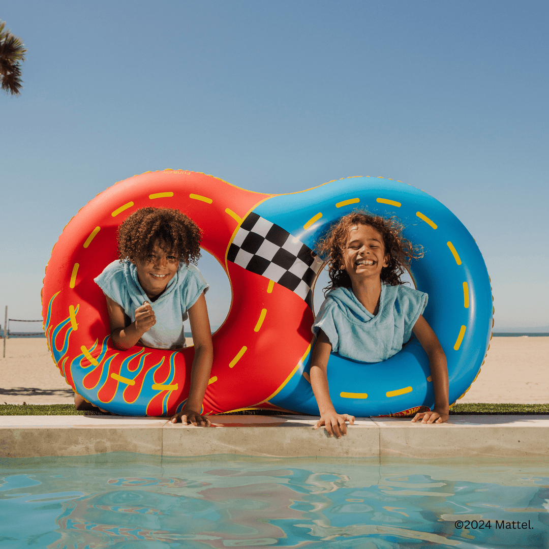 Hot Wheels Racetrack Double Kids Pool Float
