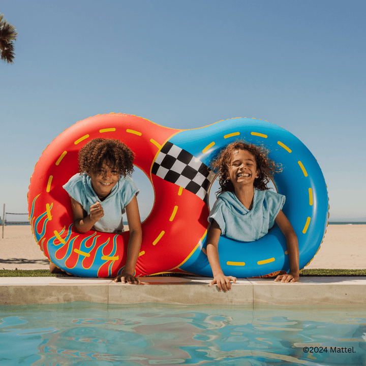 Hot Wheels Racetrack Double Kids Pool Float