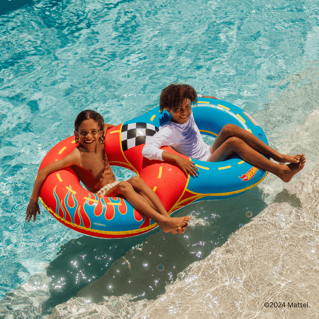 Hot Wheels Racetrack Double Kids Pool Float