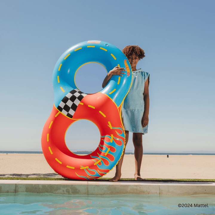 Hot Wheels Racetrack Double Kids Pool Float