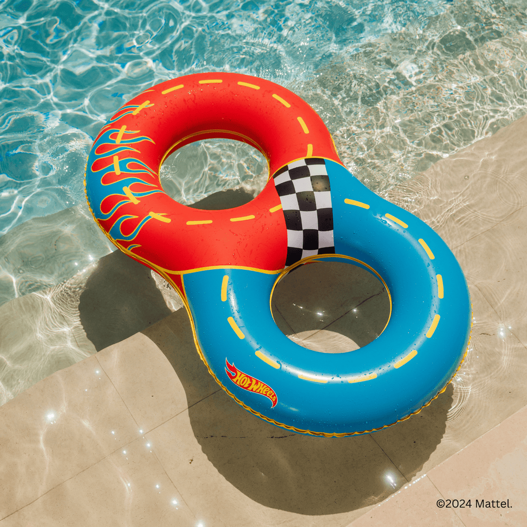 Hot Wheels Racetrack Double Kids Pool Float