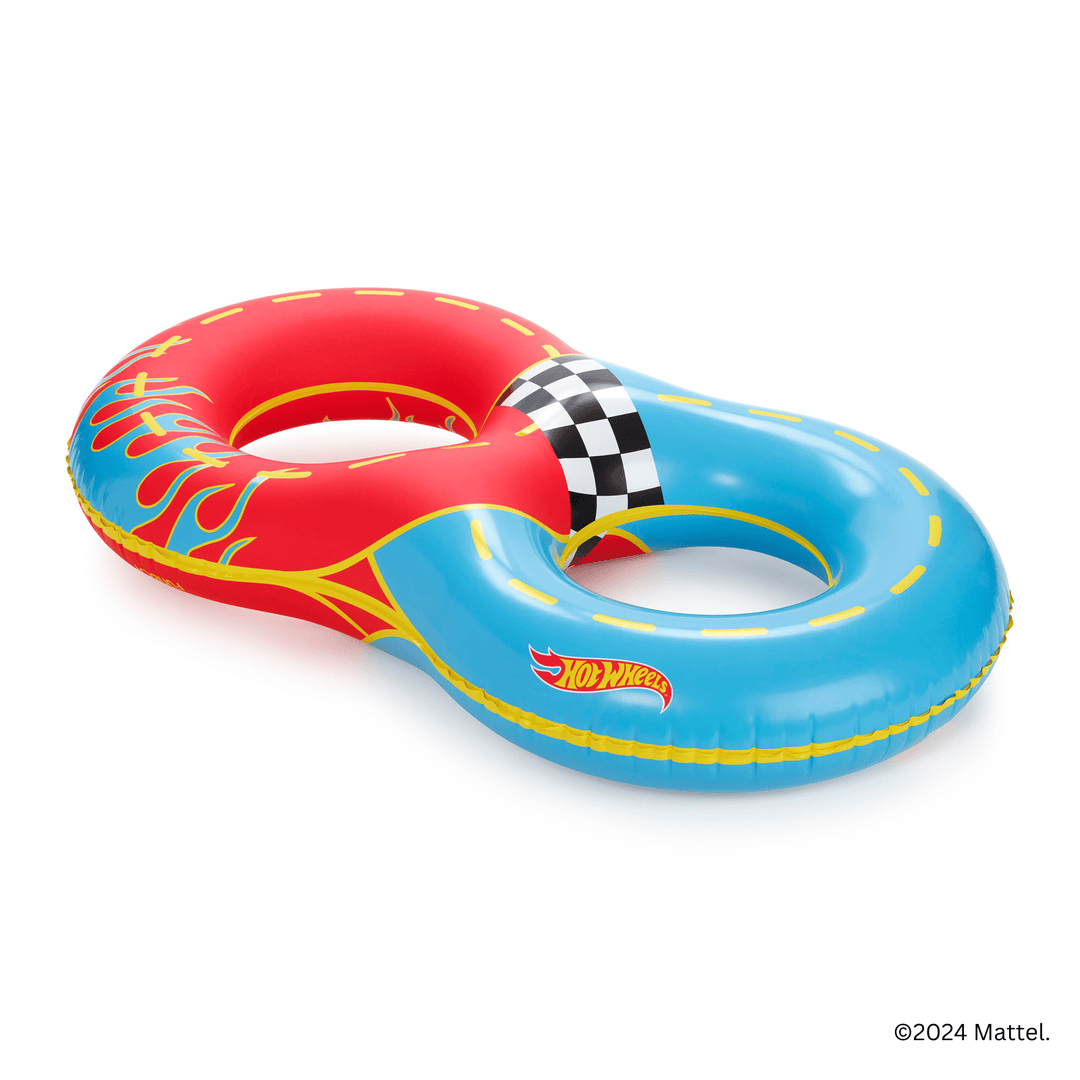 Hot Wheels Racetrack Double Kids Pool Float