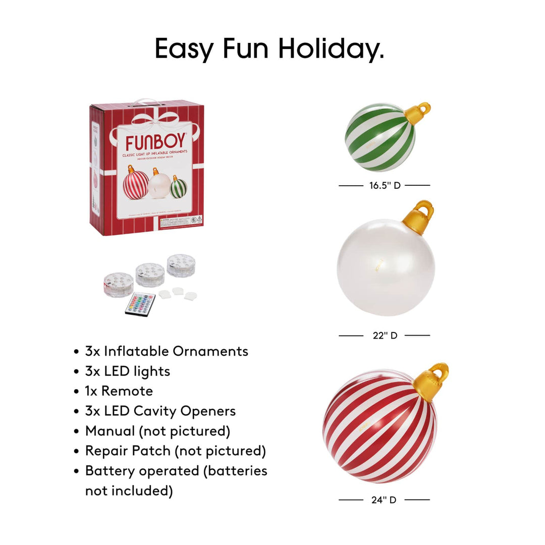 INFLATABLE CHRISTMAS ORNAMENTS Funboy Holiday Decor INFLATABLE CHRISTMAS ORNAMENTS Bonjour Fete - Party Supplies