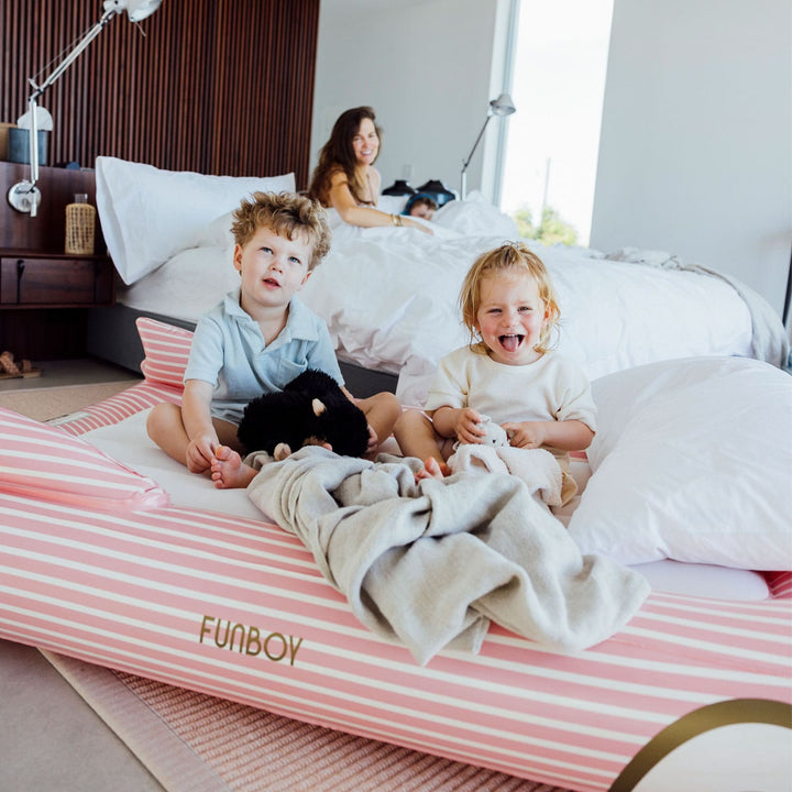 PINK VINTAGE CAR SLEEPOVER KIDS AIR MATTRESS Funboy Inflatable Mattress PINK VINTAGE CAR SLEEPOVER KIDS AIR MATTRESS Bonjour Fete - Party Supplies