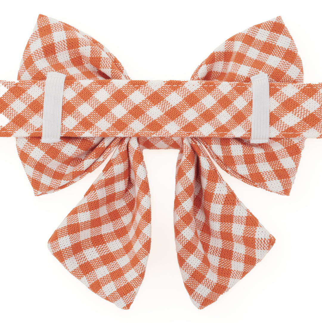 Cider Gingham Lady Dog Bow