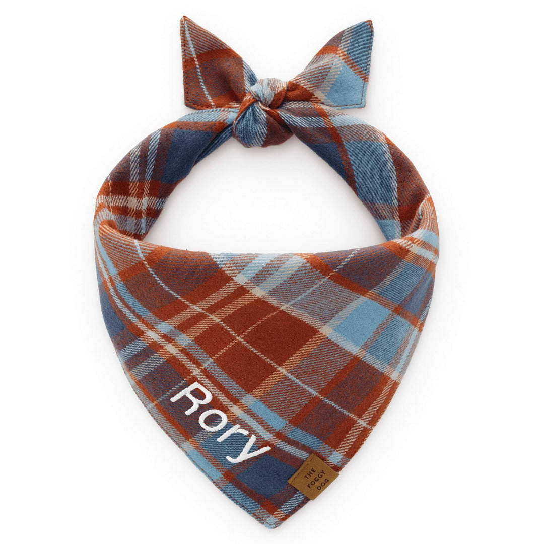 Maple Plaid Flannel Dog Bandana