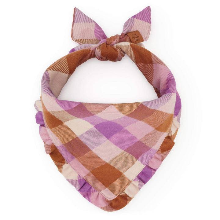 Bramble Flannel Ruffled Dog Bandana