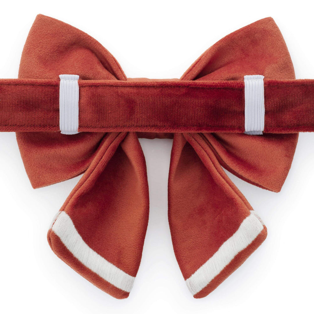 Football Embroidered Lady Bow Collar