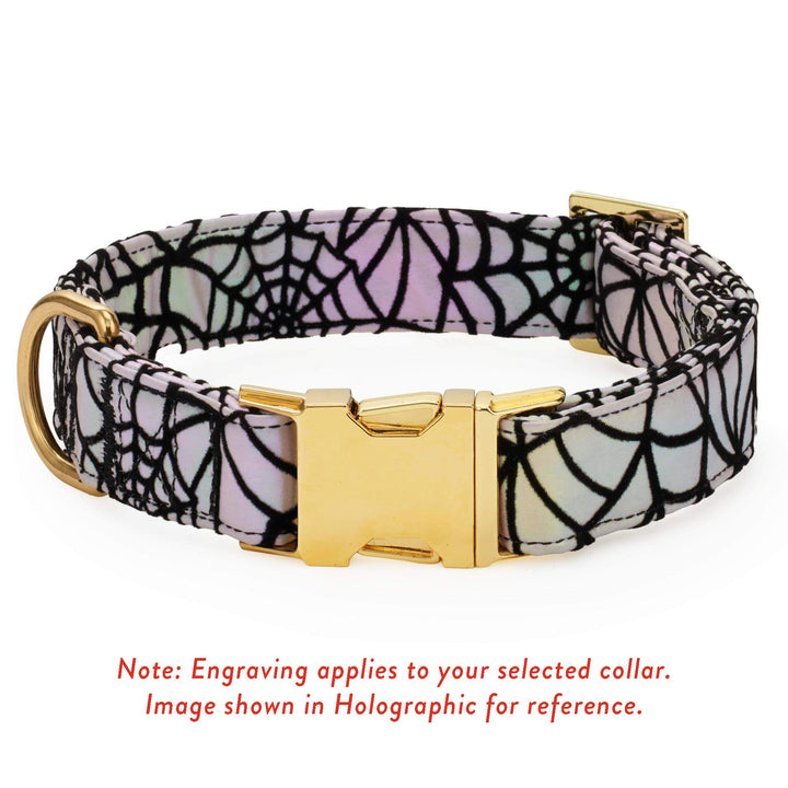 Holographic Spiderweb Lady Bow Collar