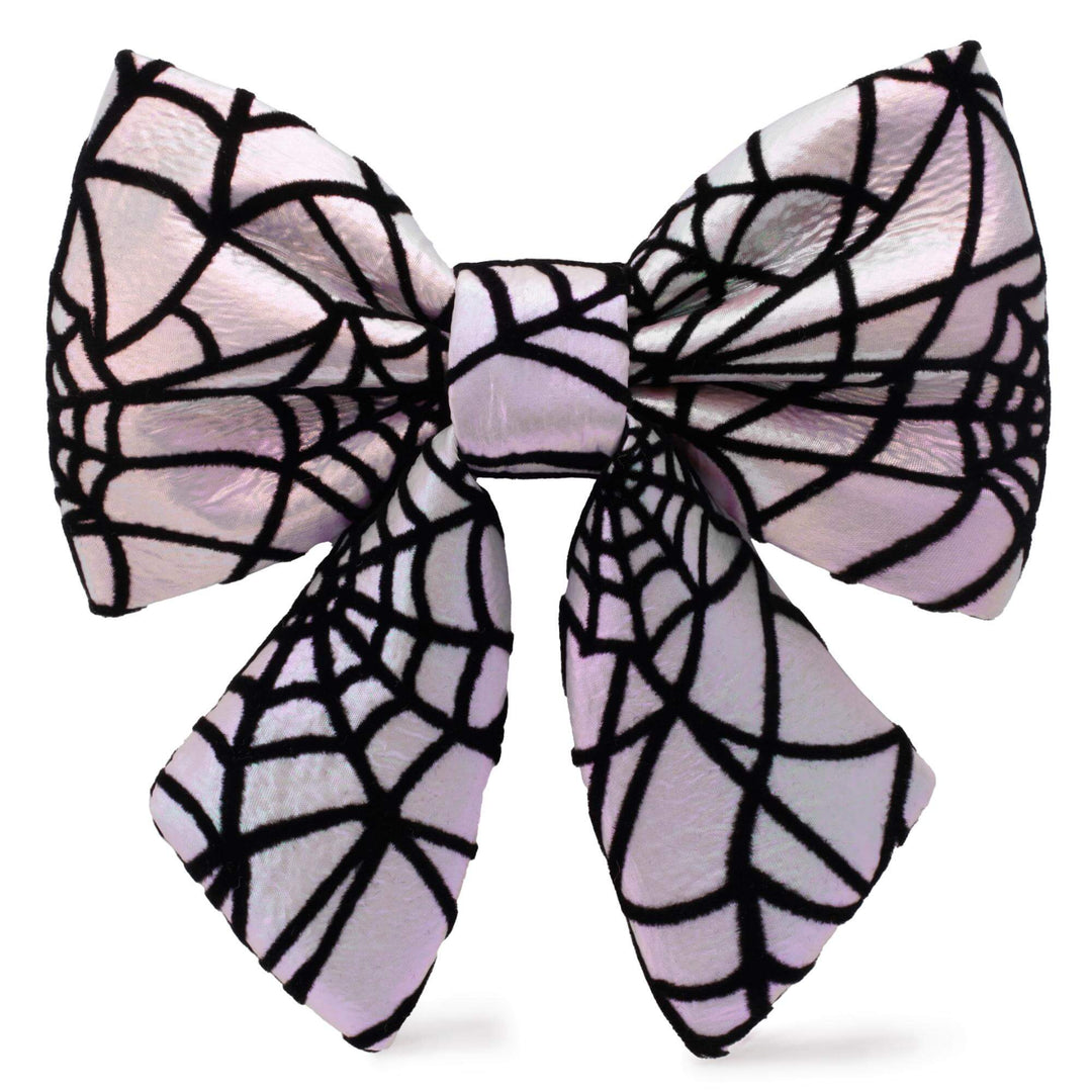 Holographic Spiderweb Lady Dog Bow