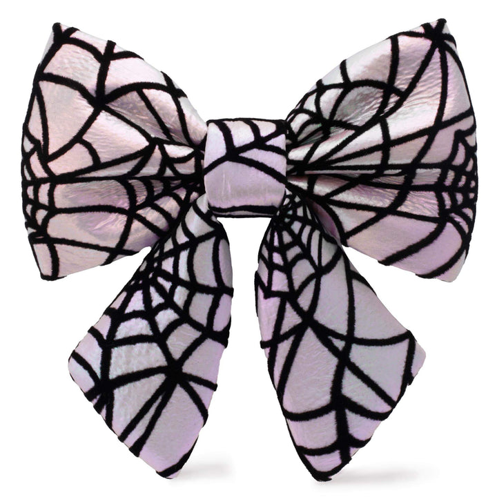 Holographic Spiderweb Lady Dog Bow
