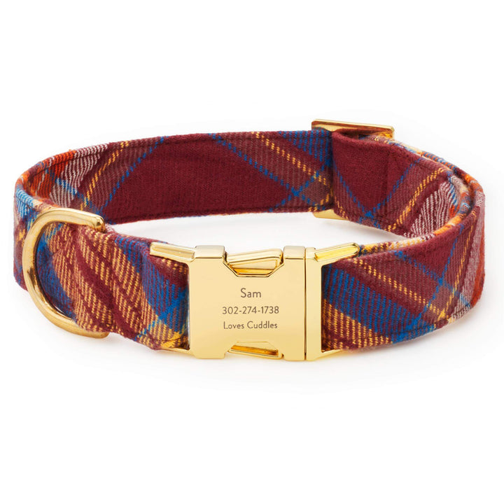 Marlow Plaid Flannel Dog Collar