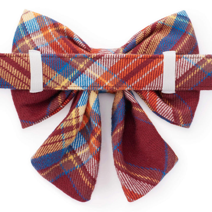 Marlow Plaid Flannel Lady Dog Bow