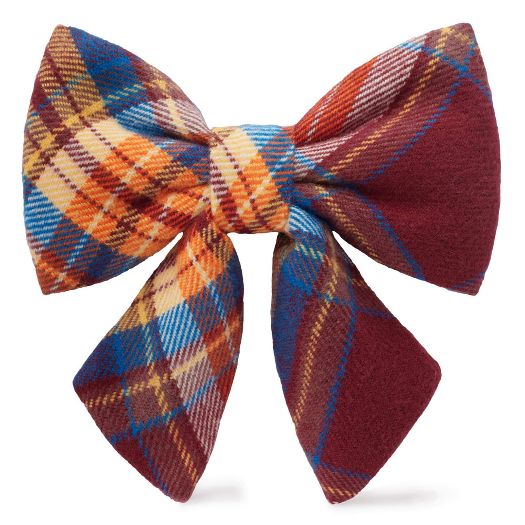 Marlow Plaid Flannel Lady Dog Bow