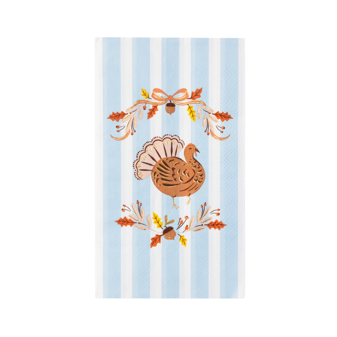 FALL FOLIAGE TURKEY GUEST TOWELS Bonjour Fete Garlands & Banners FALL FOLIAGE TURKEY GUEST TOWELS Bonjour Fete - Party Supplies