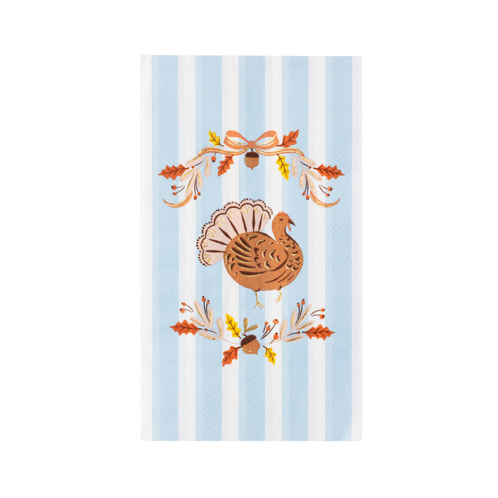 FALL FOLIAGE TURKEY GUEST TOWELS Bonjour Fete Garlands & Banners FALL FOLIAGE TURKEY GUEST TOWELS Bonjour Fete - Party Supplies