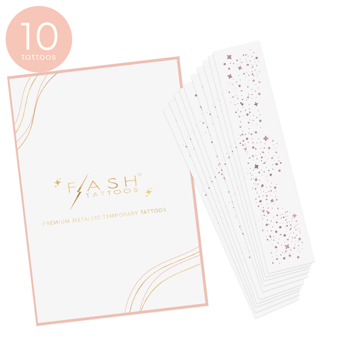 GALACTIC PINK FACE FRECKLES Flash Tattoos Party Tats GALACTIC PINK FACE FRECKLES Bonjour Fete - Party Supplies