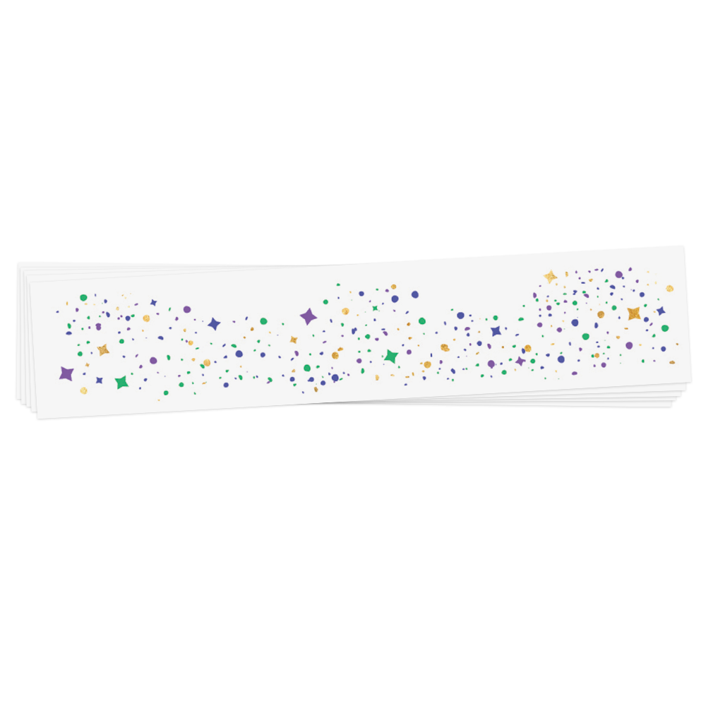 MARDI GRAS FACE FRECKLES Flash Tattoos Party Tats MARDI GRAS FACE FRECKLES Bonjour Fete - Party Supplies