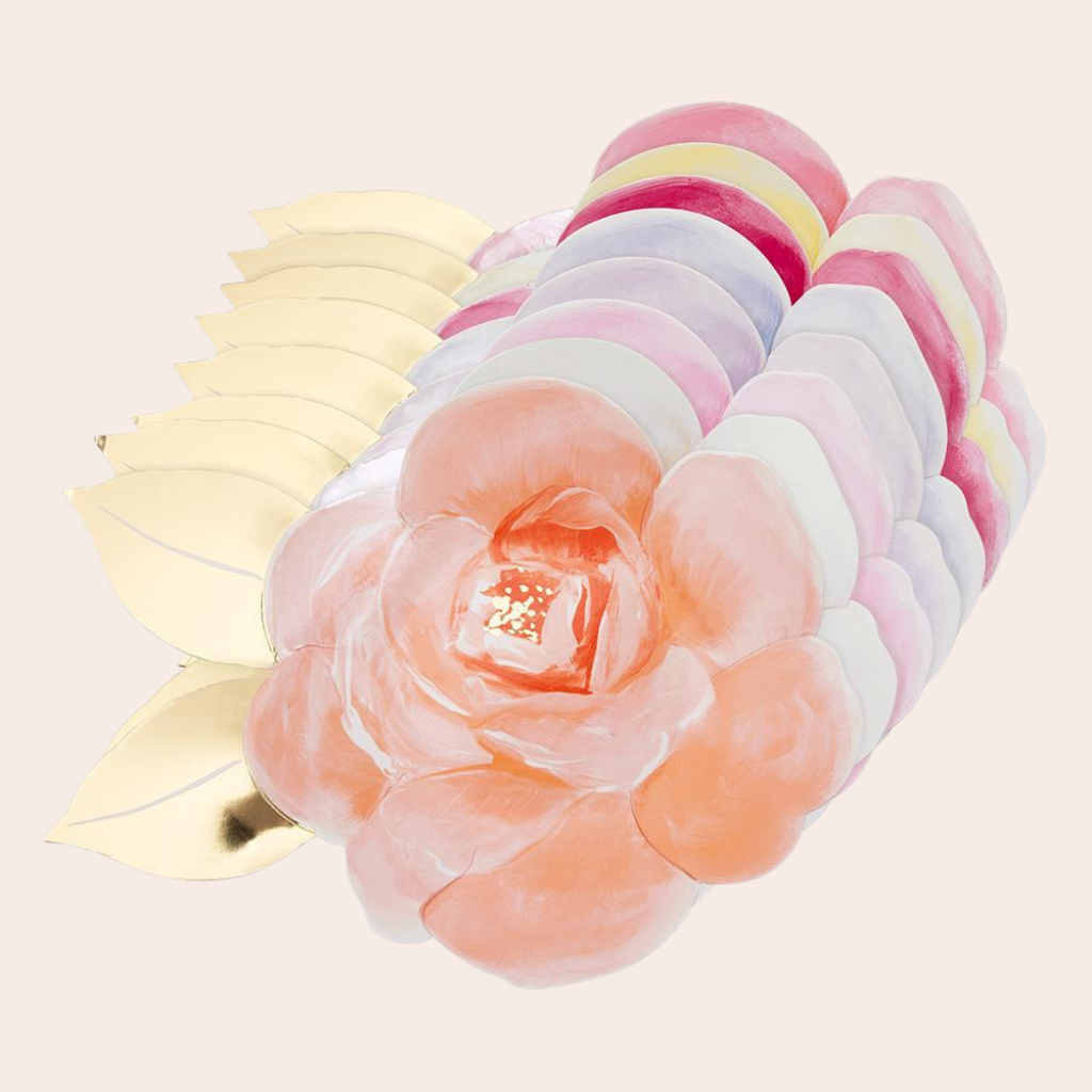 flower party floral party garden party flower plates floral plates