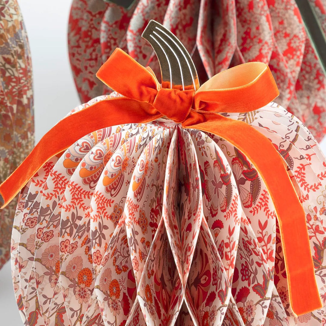 Meri Meri X Liberty Paper Honeycomb Pumpkins