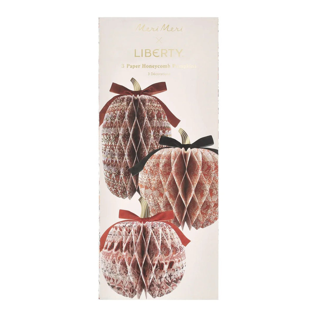 Meri Meri X Liberty Paper Honeycomb Pumpkins