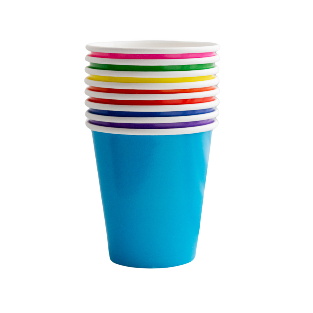 SPRINKLES & SMILES ASSORTED RAINBOW CUPS Bonjour Fete Cups Bonjour Fete - Party Supplies