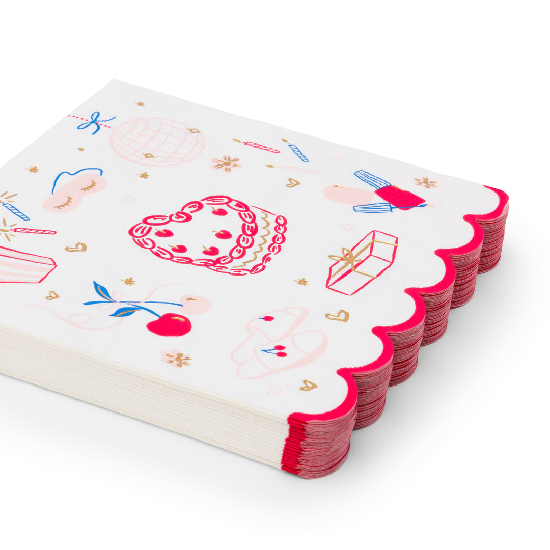 FOR THE GIRLIES LARGE NAPKINS Bonjour Fete Napkins FOR THE GIRLIES LARGE NAPKINS Bonjour Fete - Party Supplies