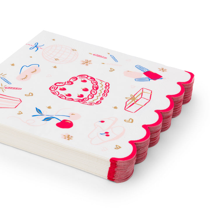 FOR THE GIRLIES LARGE NAPKINS Bonjour Fete Napkins FOR THE GIRLIES LARGE NAPKINS Bonjour Fete - Party Supplies