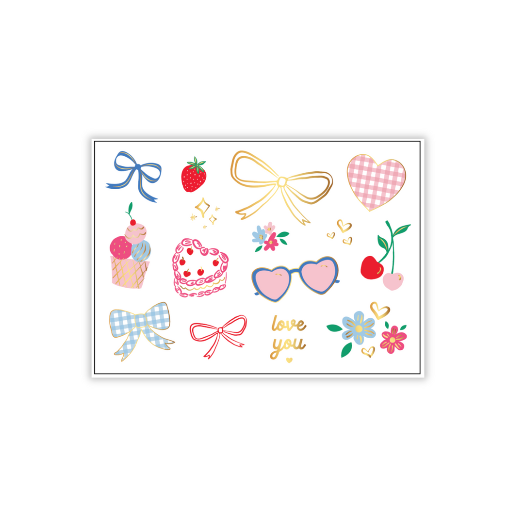 FOR THE GIRLIES TATTOOS Bonjour Fête Stickers & Temporary Tattoos FOR THE GIRLIES TATTOOS Bonjour Fete - Party Supplies