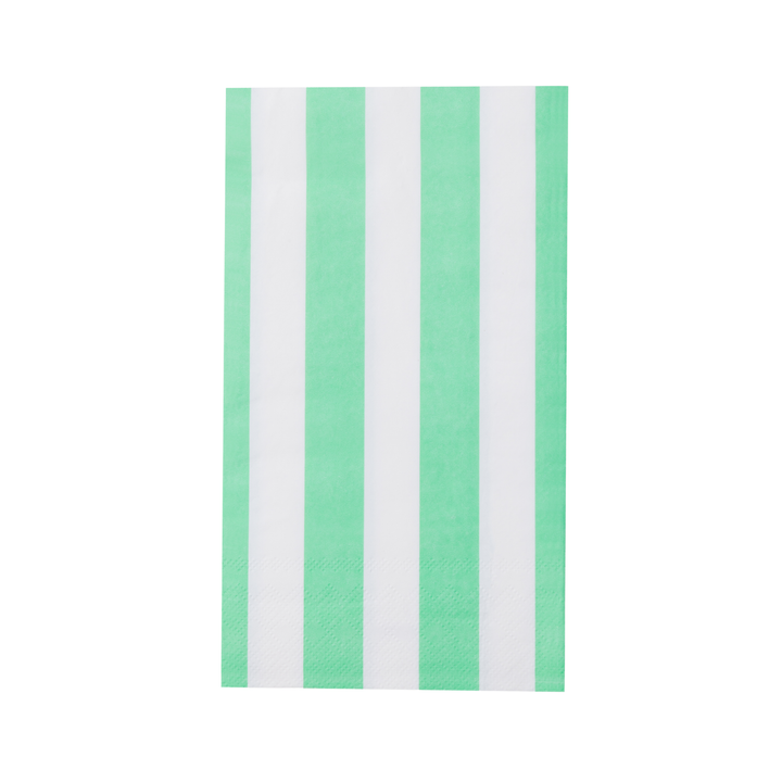FRESH MINT SIGNATURE CABANA STRIPE GUEST TOWELS Bonjour Fete Napkins FRESH MINT SIGNATURE CABANA STRIPE GUEST TOWELS Bonjour Fete - Party Supplies
