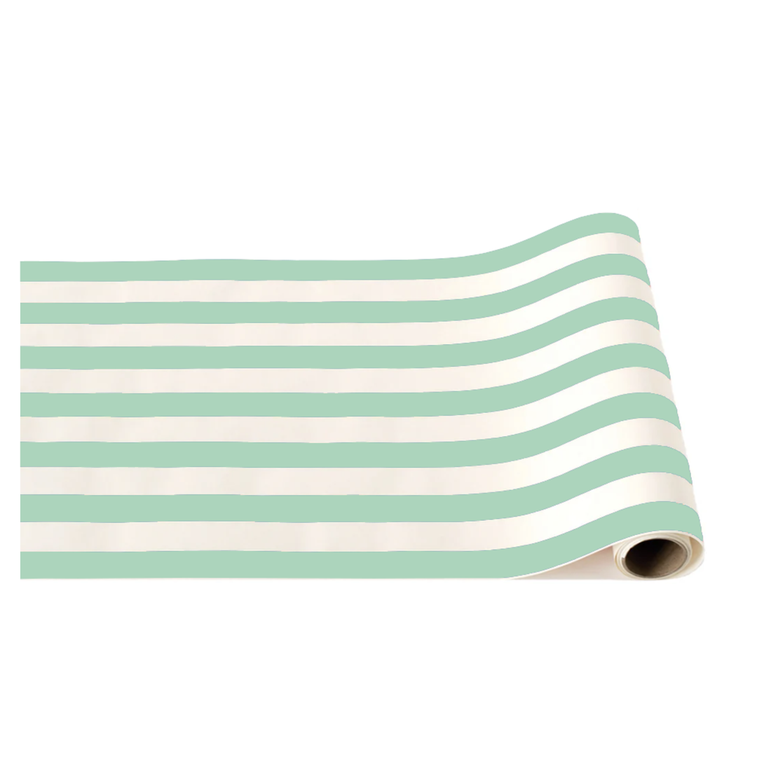 FRESH MINT SIGNATURE CABANA STRIPE TABLE RUNNER Bonjour Fête Table Covers & Placemats FRESH MINT SIGNATURE CABANA STRIPE TABLE RUNNER Bonjour Fete - Party Supplies