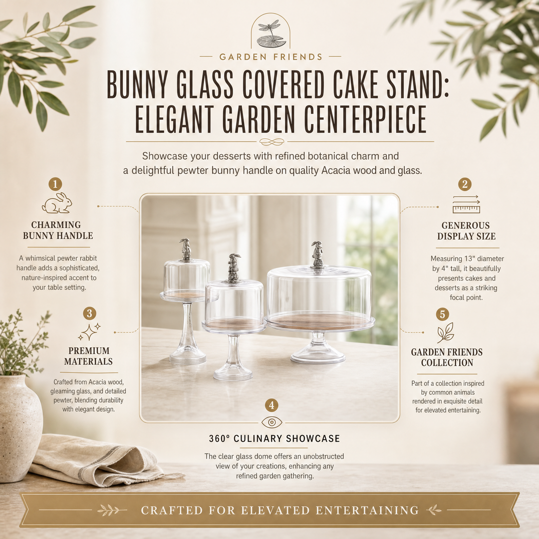 Bunny Glass Covered Cake / Dessert Stand