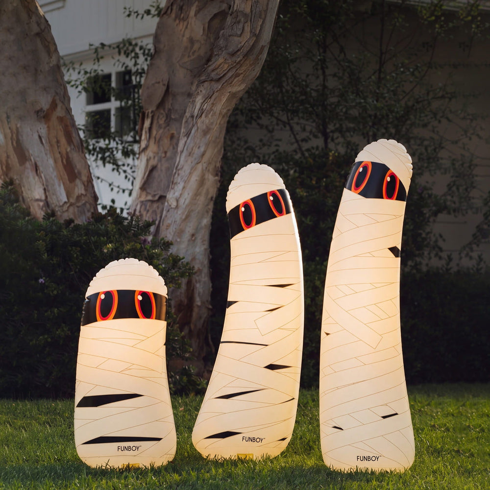 Standing Light-Up Mummy Ghost Decor, Set of 3