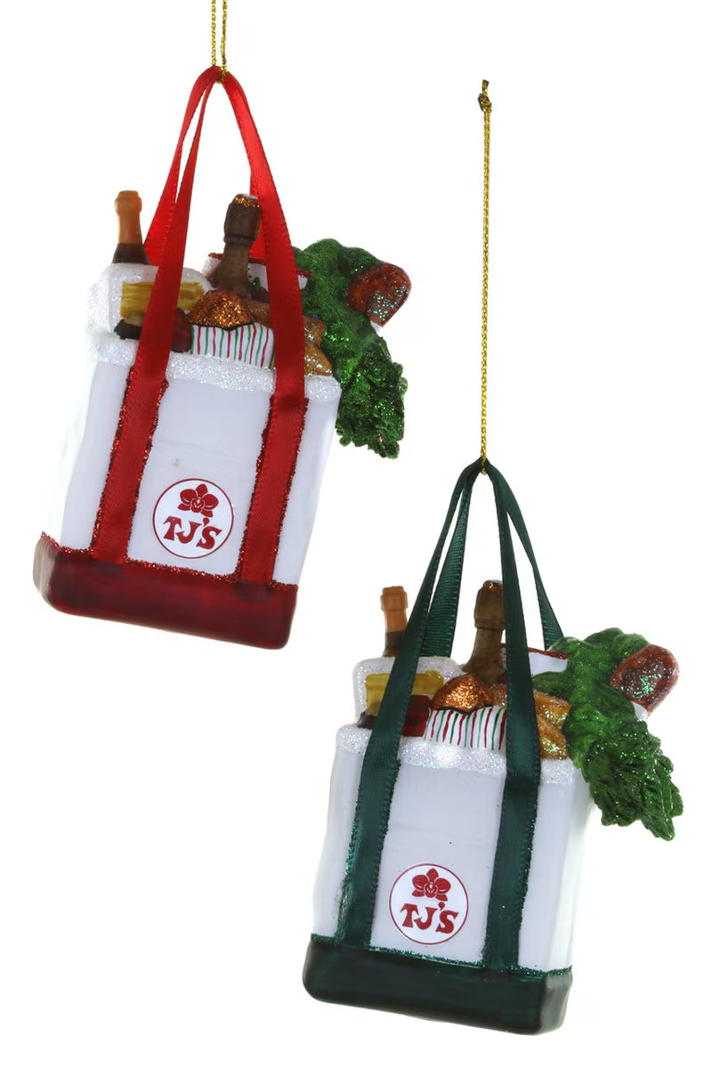 Market Tote Glass Ornament by Cody Foster
