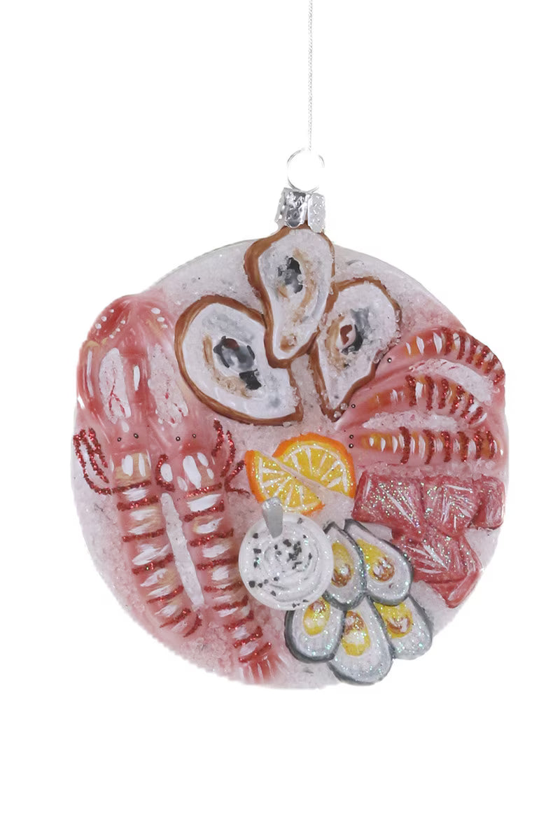 SEAFOOD TRAY GLASS ORNAMENT BY CODY FOSTER Cody Foster Co. Christmas Ornament SEAFOOD TRAY GLASS ORNAMENT BY CODY FOSTER Bonjour Fete - Party Supplies