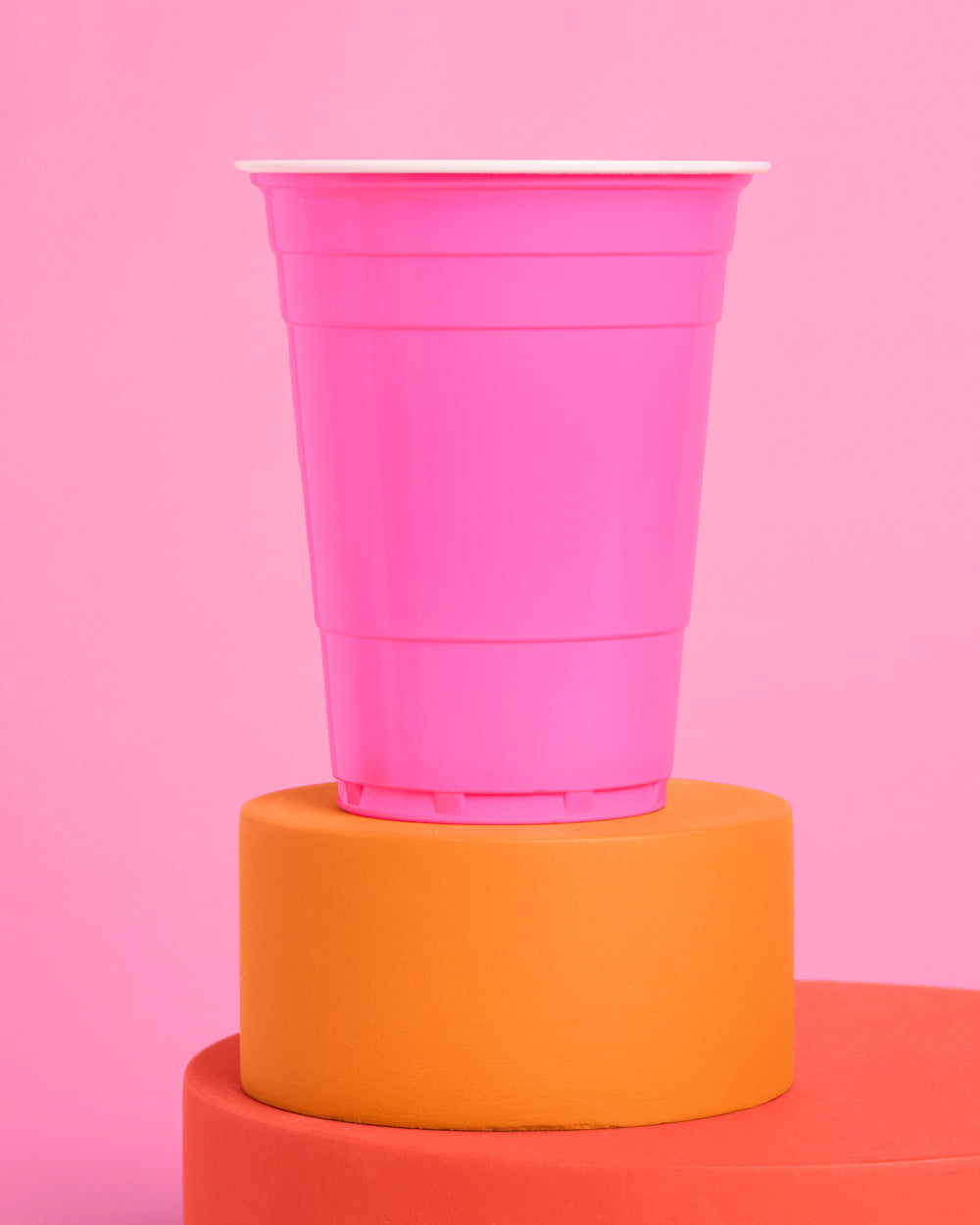 Pink Friday Cups - 50 matte pink 16 oz cups xo, Fetti cups Pink Friday Cups - 50 matte pink 16 oz cups Bonjour Fete - Party Supplies