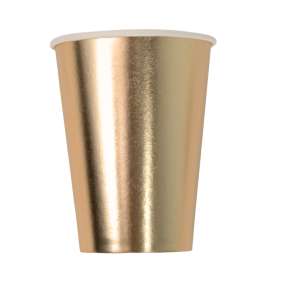 GOLD SIGNATURE CUPS Bonjour Fete Cups GOLD SIGNATURE CUPS Bonjour Fete - Party Supplies