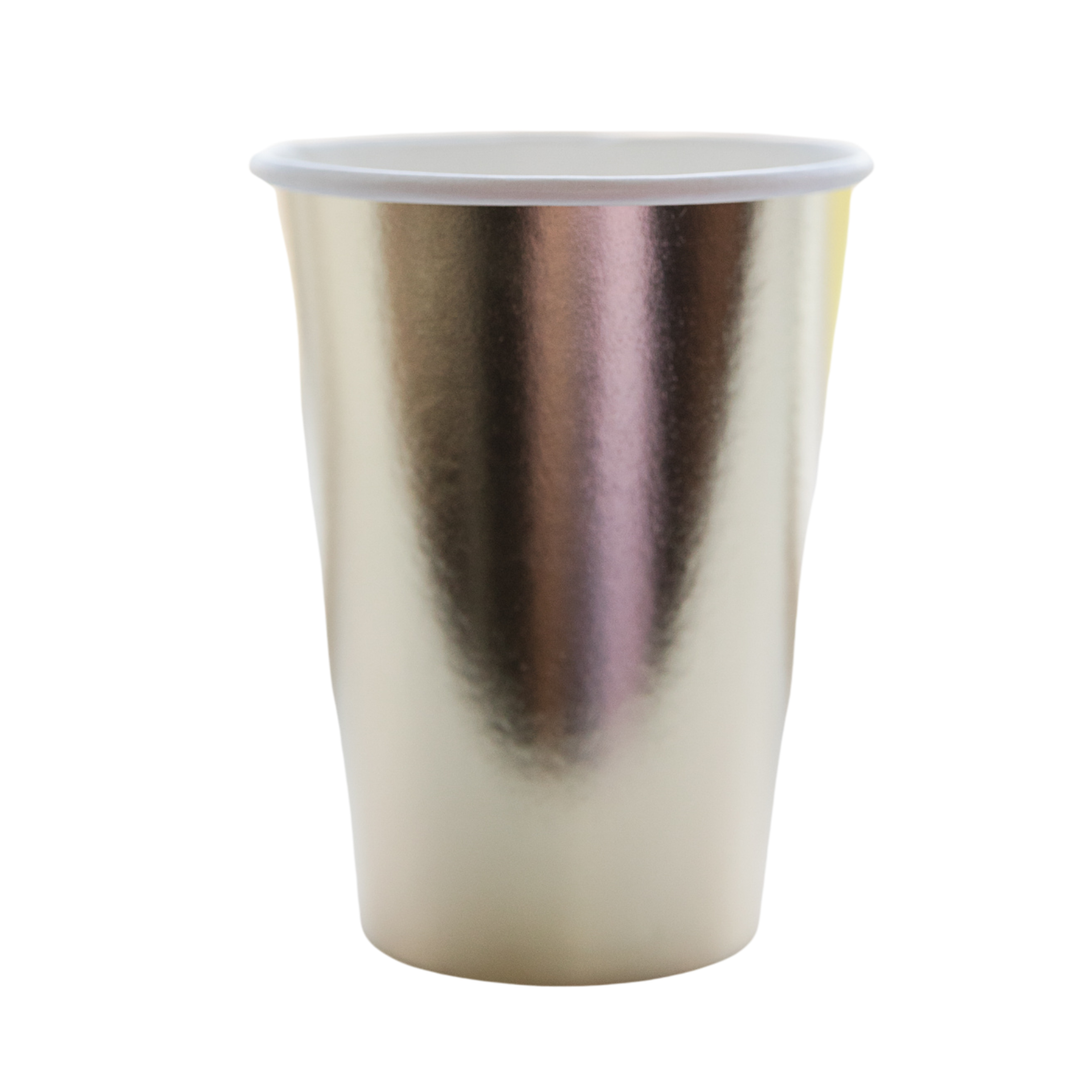 GOLD SIGNATURE CUPS Bonjour Fete Cups GOLD SIGNATURE CUPS Bonjour Fete - Party Supplies