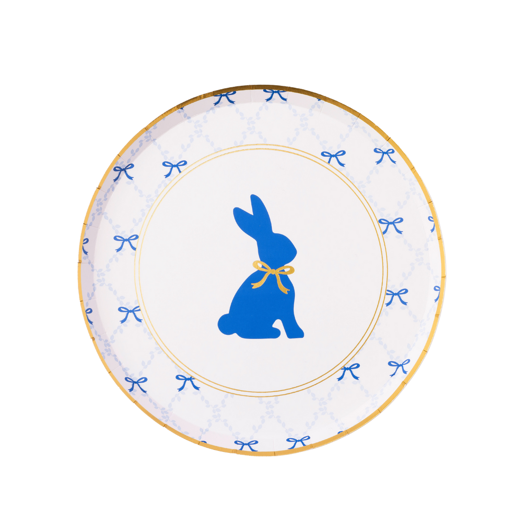 GRAND MILLENNIAL EASTER SMALL ROUND PLATES Bonjour Fete Plates GRAND MILLENNIAL EASTER SMALL ROUND PLATES Bonjour Fete - Party Supplies